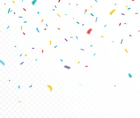 Colorful confetti banner background. birthday, holiday, advertising and party design element