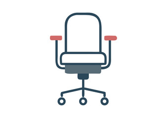 Fototapeta premium A office chair Vector, chair Icon Illustration
