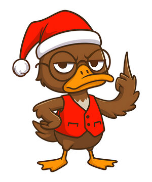 Sarcastic Grumpy Duck Christmas