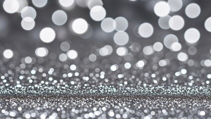 A dazzling silver bokeh background creates a magical ambiance.