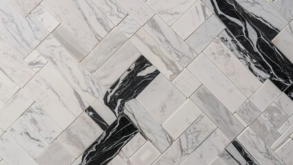 Intricate mixed marble flooring design in a contemporary layout.