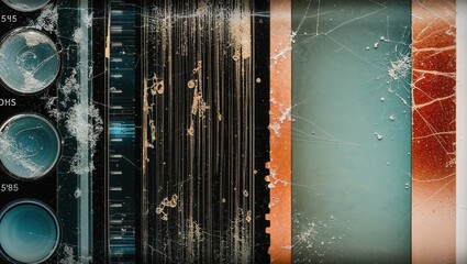 Artistic close-up of an old film reel with nostalgic effects.