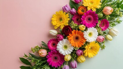 Vibrant flower arrangement showcasing various beautiful blooms.