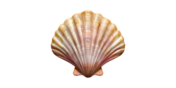 Seashell Illustration. Marine Life And Coastal Decor Concept Isolated On Transparent Background