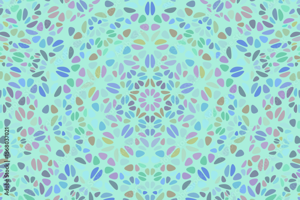 Poster geometrical abstract dynamic gravel pattern webpage background - hypnotic floral colorful vector des