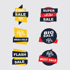 Best discount offer banners. Price deal sale stickers. Black friday special offer tags. Sale bubble coupon. Promotion discount banner templates design. Buy offer sticker. Super deal set. Vector