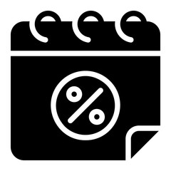 summer sale glyph icon