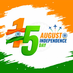 Indian Tricolor background for celebration of Independence Day of India, happy independence day India greetings, Indian holiday, Happy Independence Day celebration, poster and banner 