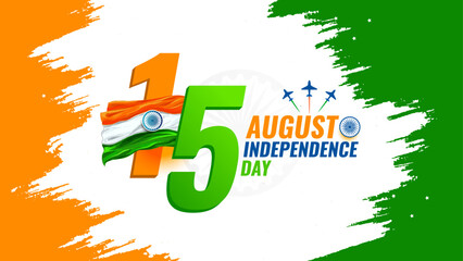 Indian Tricolor background for celebration of Independence Day of India, happy independence day India greetings, Indian holiday, Happy Independence Day celebration, poster and banner 