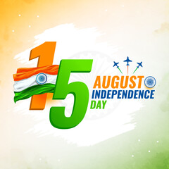 Indian Tricolor background for celebration of Independence Day of India, happy independence day India greetings, Indian holiday, Happy Independence Day celebration, poster and banner 