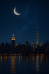 Obraz premium night view of the city