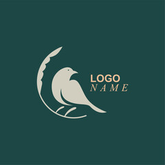 Bird. Villas. Green. House Logo and Brand Design