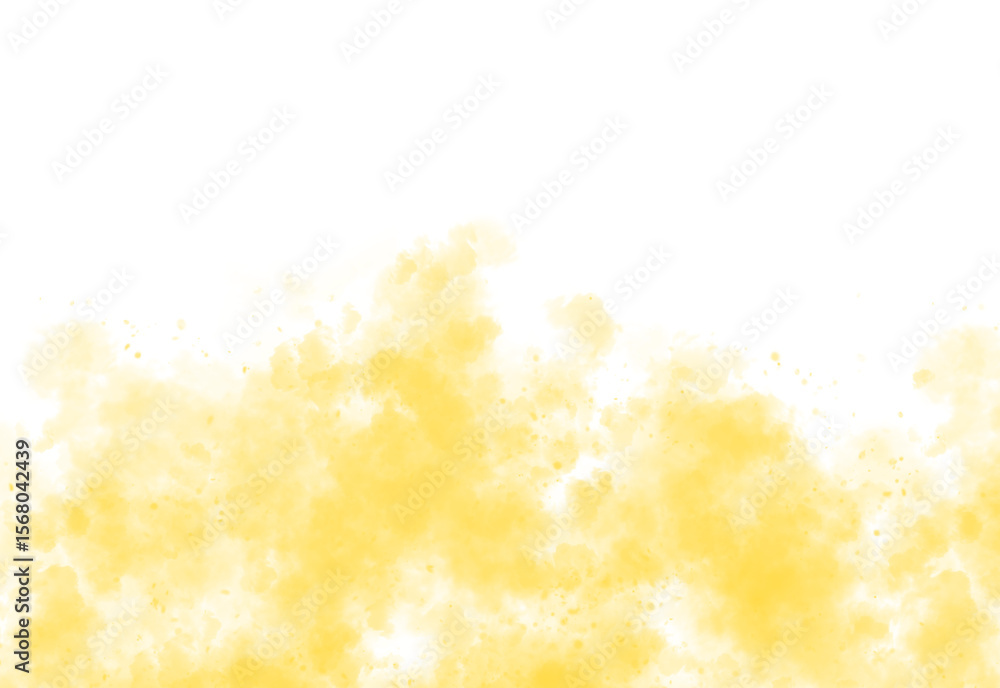 Poster a vibrant yellow abstract shape with sharp edges and a clean white border isolated on transparent ba