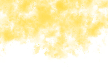 A vibrant abstract shape with soft edges and a gradient of yellow hues isolated on transparent...