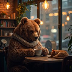 Rainy Day Roast A Bear&rsquo;s Moment of Peace