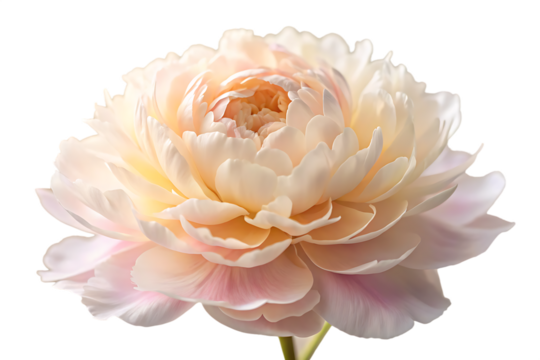 Delicate Pastel Peony on transparent background - Powered by Adobe