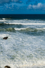 The open, stormy waters of the Atlantic Ocean