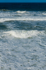 The open, stormy waters of the Atlantic Ocean