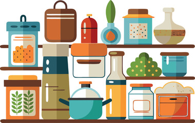 Minimal Flat kitchen organization set