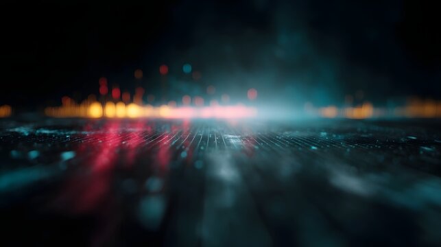 Futuristic  powered data visualization interface