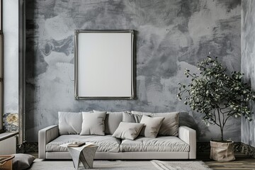 High Detail Image of Interior Poster Mockup Design