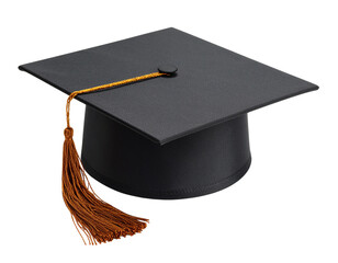 Graduation Cap Isolated on White Background PNG