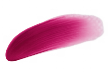 Pink brush stroke painting vibrant graphic design element, transparent background highlighting artistic color splash