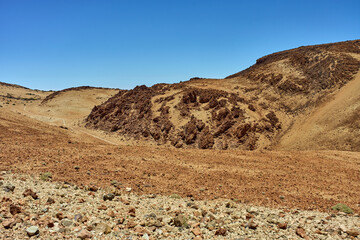 Volcanic ridge and winding trail