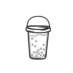 vector illustration of milk tea