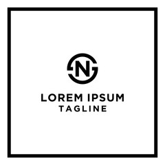 Obraz premium sn or ns circle logo