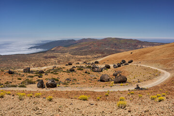 Trail through Huevos del Teide
