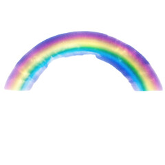 rainbow over the sea, stunning rainbow spans the sky above the ocean, isolated on transparent background