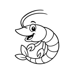 Happy Shrimp Cartoon
