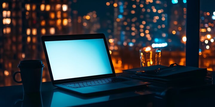 laptop and coffee cup