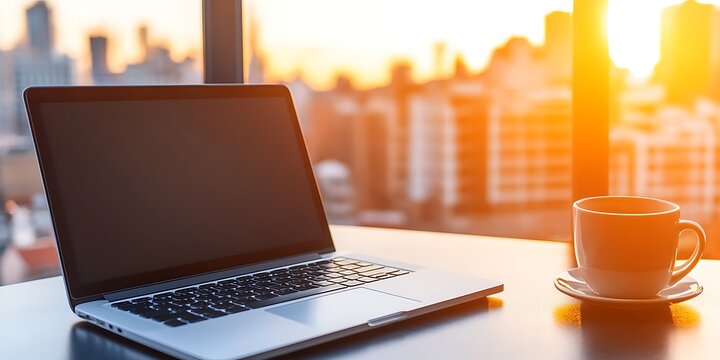 laptop and coffee cup