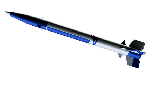 3D rendering of Israeli missile destroyer. Suitable for war and technology concepts in military and promotion.