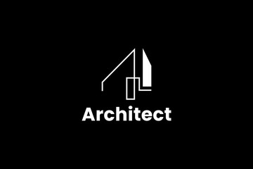 architect logo icon illustration, simple logo for branding
