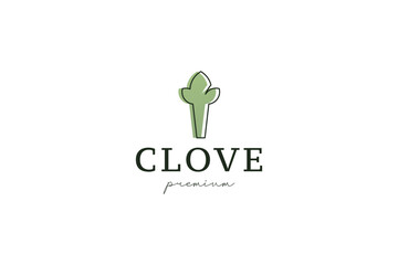 clove logo icon illustration, simple logo for branding