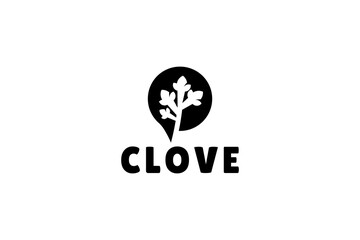 clove logo icon illustration, simple logo for branding