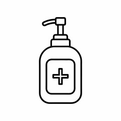 Soap Dispenser Bottle Icon, Vector Symbol for Hygiene, Sanitizer, and Medical Cleanliness