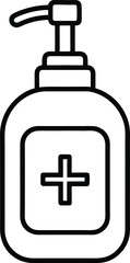 Soap Dispenser Bottle Icon, Vector Symbol for Hygiene, Sanitizer, and Medical Cleanliness
