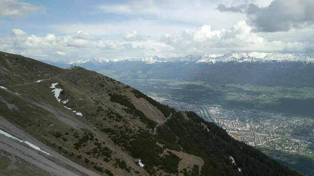 view from the top of the mountain in Innsbruck