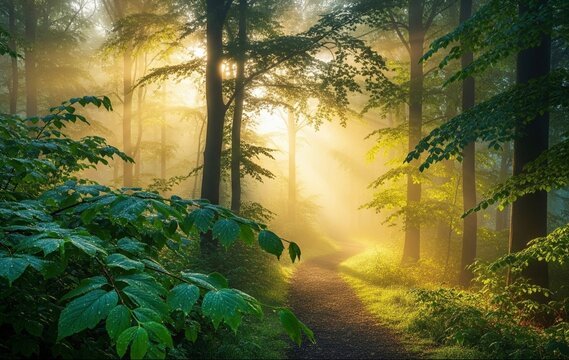 morning in the forest