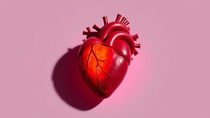 Vibrant heart surrounded by fading shadows, representing medical progress and emerging risks.