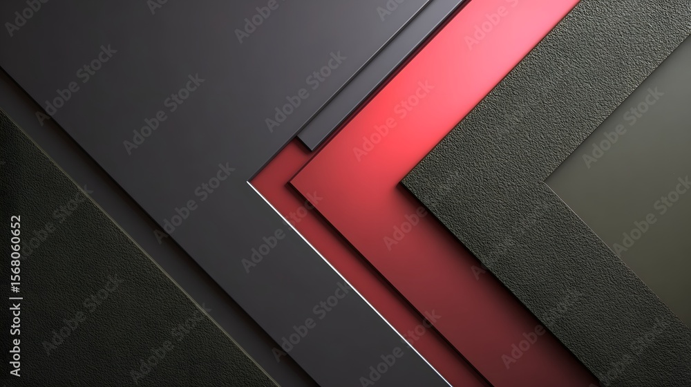 Aufkleber geometric abstract pattern of red and black lines