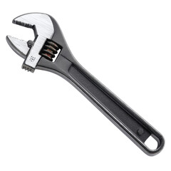 Obraz premium Adjustable wrench isolated on white background showing tools for mechanical repair and maintenance