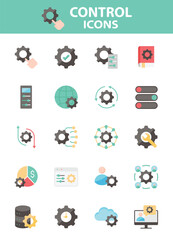 Simple set of settings icons, control, management, Options