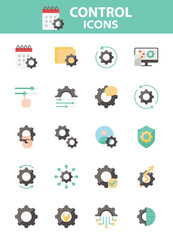 Simple set of settings icons, control, management, Options