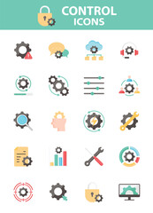 Simple set of settings icons, control, management, Options