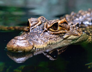 Obraz premium Young crocodile in water